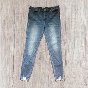 Classic Blue Skinny Distress Jeans
